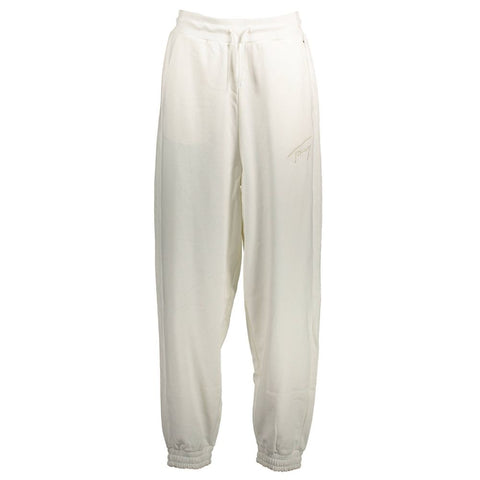 White Cotton Women's Sweatpant