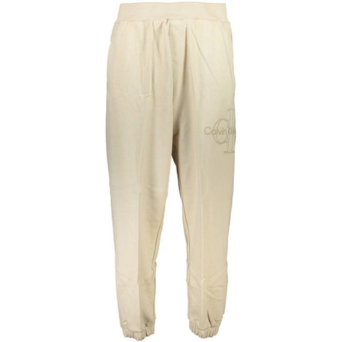 Beige Cotton Men's Sweatpant