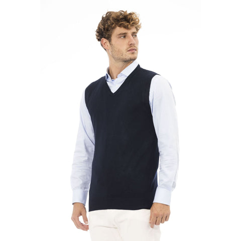 Jag Couture London Alpha Studio AU2202D navy blazer with tailored fit and classic design, detailed fabric and button accents.