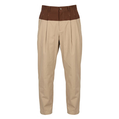 Jag Couture London New York Trussardi jeans in parchment color, front view showing classic denim style and brand logo detail.