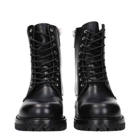 Black Leather Ankle Boots