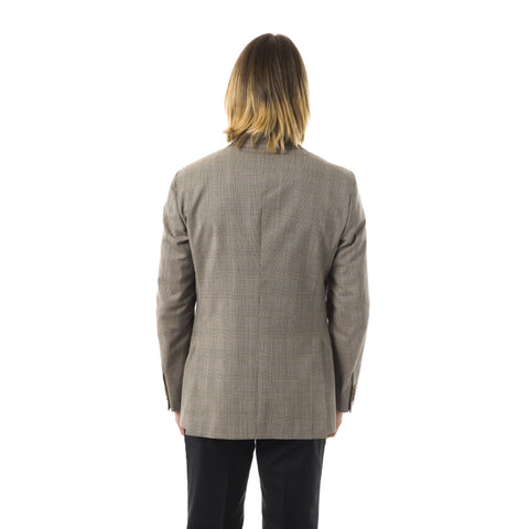 Jag Couture London-New York Uominitaliani G3U2EM17_Q231 men's tailored suit in navy fabric, shown on a mannequin.