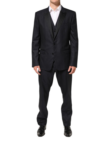 Dark Blue MARTINI 2 Buttons Suit 3 Piece Suit