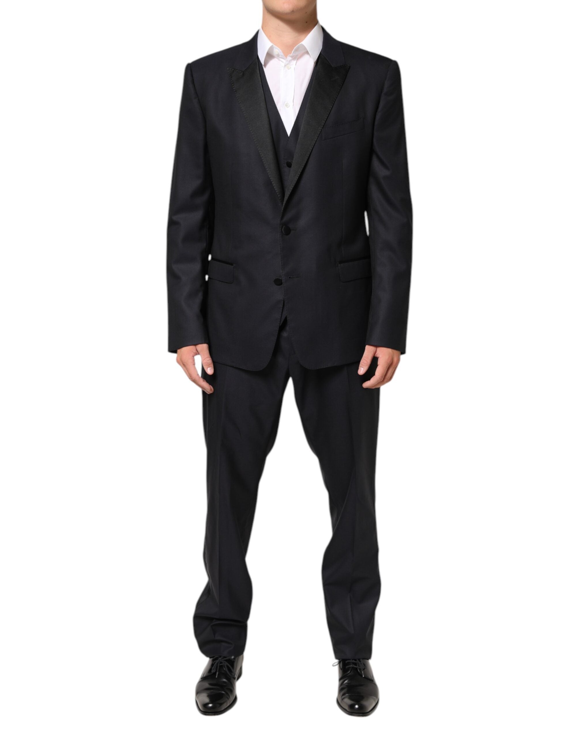 Dark Blue MARTINI 2 Buttons Suit 3 Piece Suit