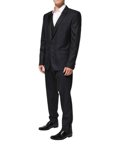 Dark Blue MARTINI 2 Buttons Suit 3 Piece Suit
