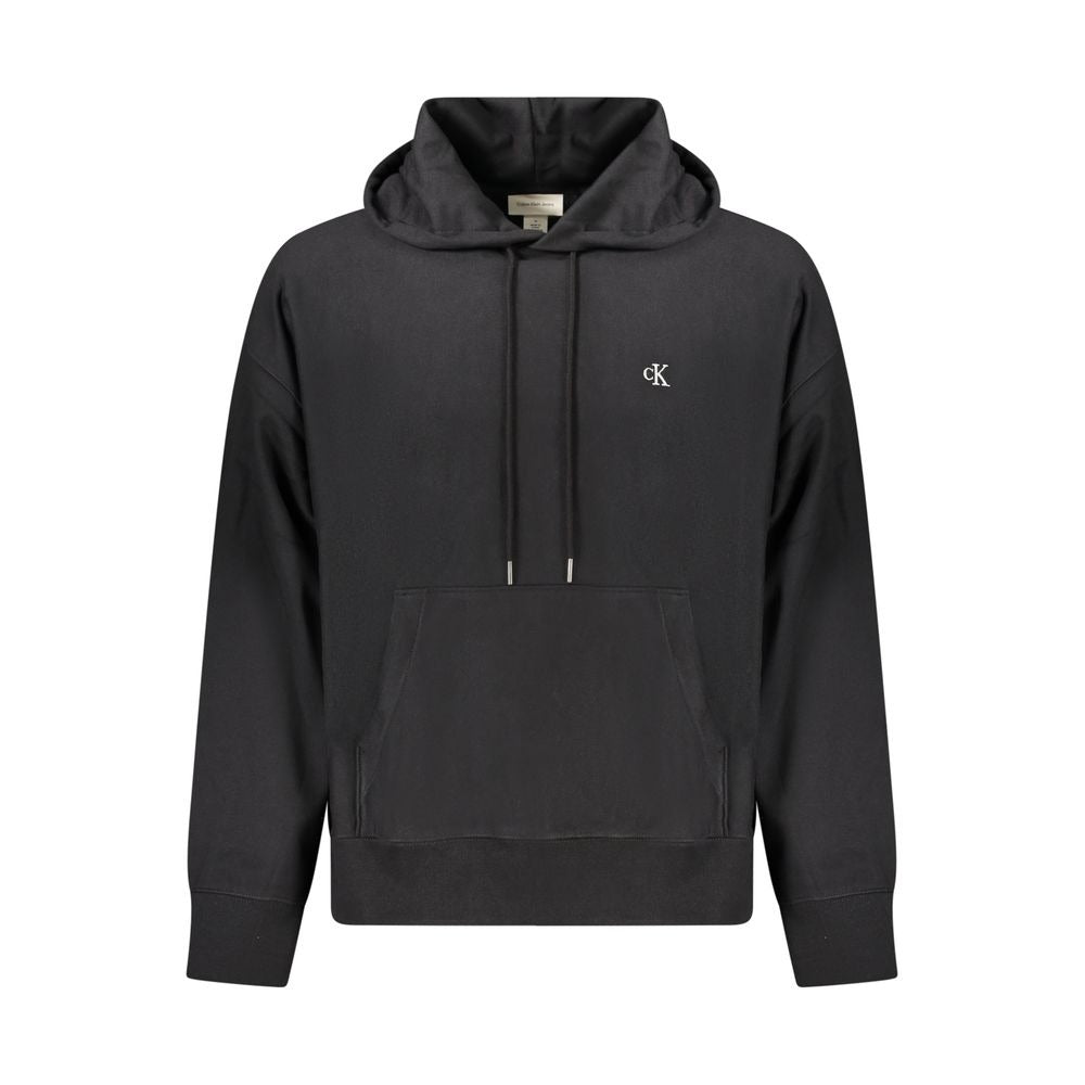 Black Cotton Men Sweatshirt