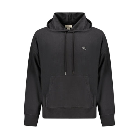 Black Cotton Men Sweatshirt