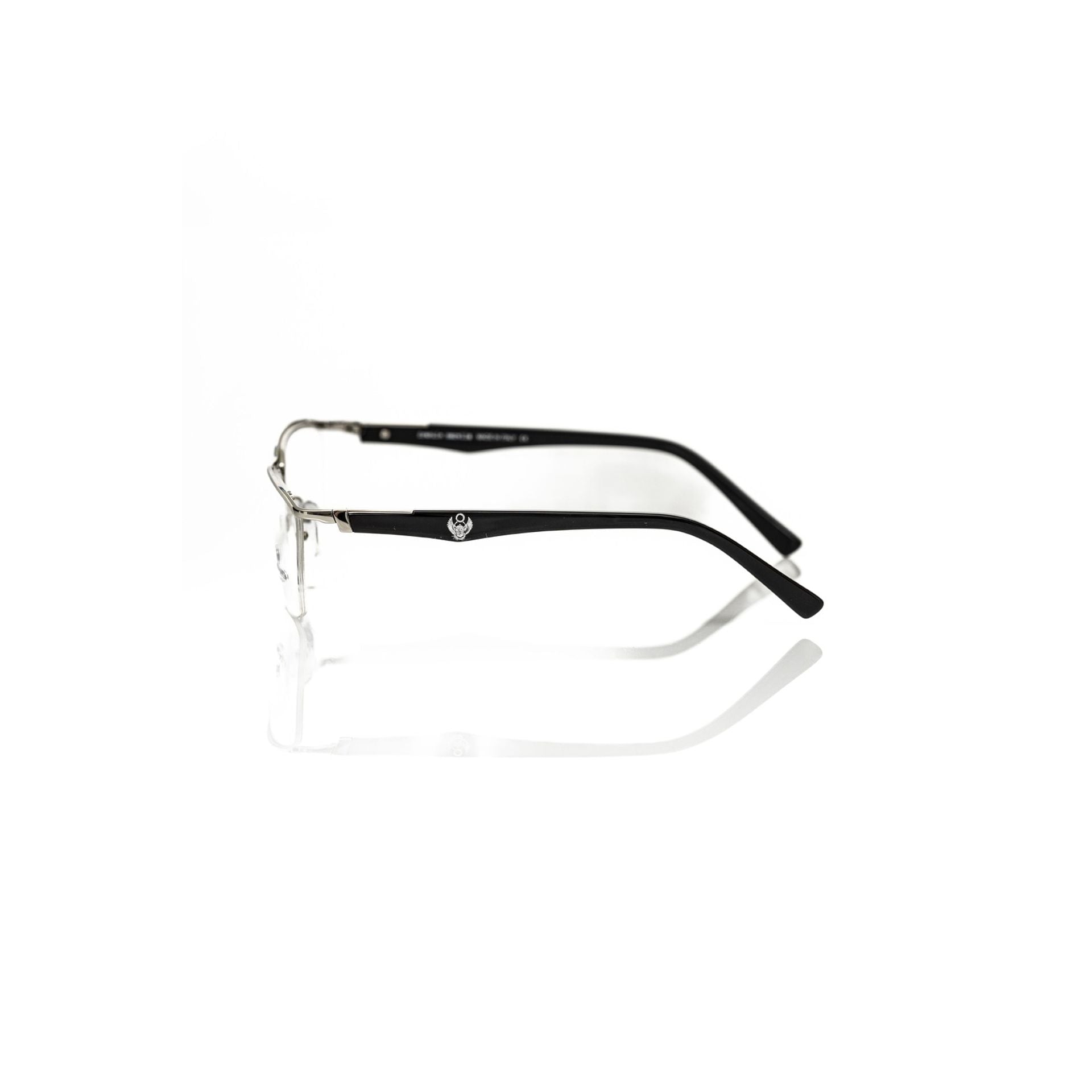 Silver Frankie Morello FEMF8021UV_O742SILVERNERO men's belt with adjustable buckle, featuring sleek design and embossed logo details.
