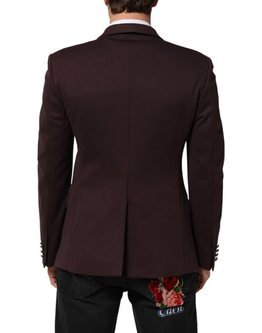 Maroon Cotton 2 Buttons Suit Jacket Blazer