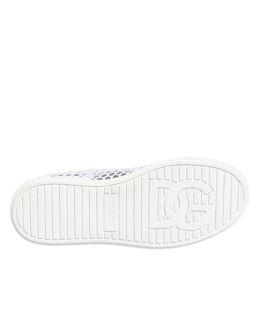 White Mesh Inserts Low Top Sneakers Shoes
