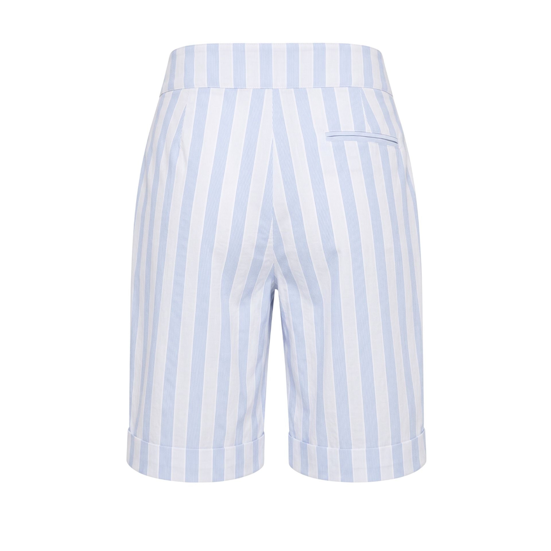 Light blue and ecru Trussardi jeans with a classic fit, featuring visible stitching and five-pocket design, displayed on a hanger.