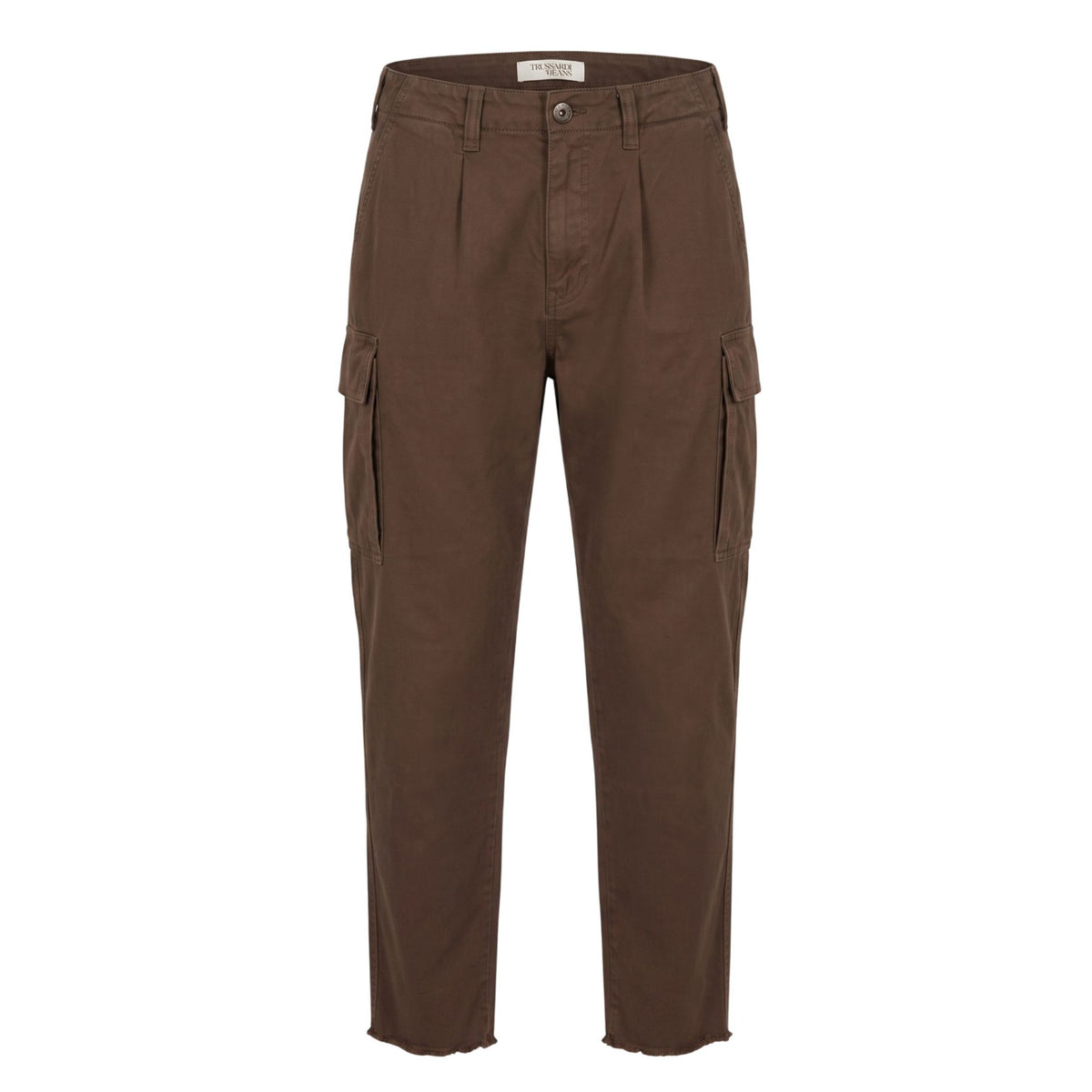 Jag Couture London-New York Trussardi jeans in moka color, featuring classic denim fabric and detailed stitching.