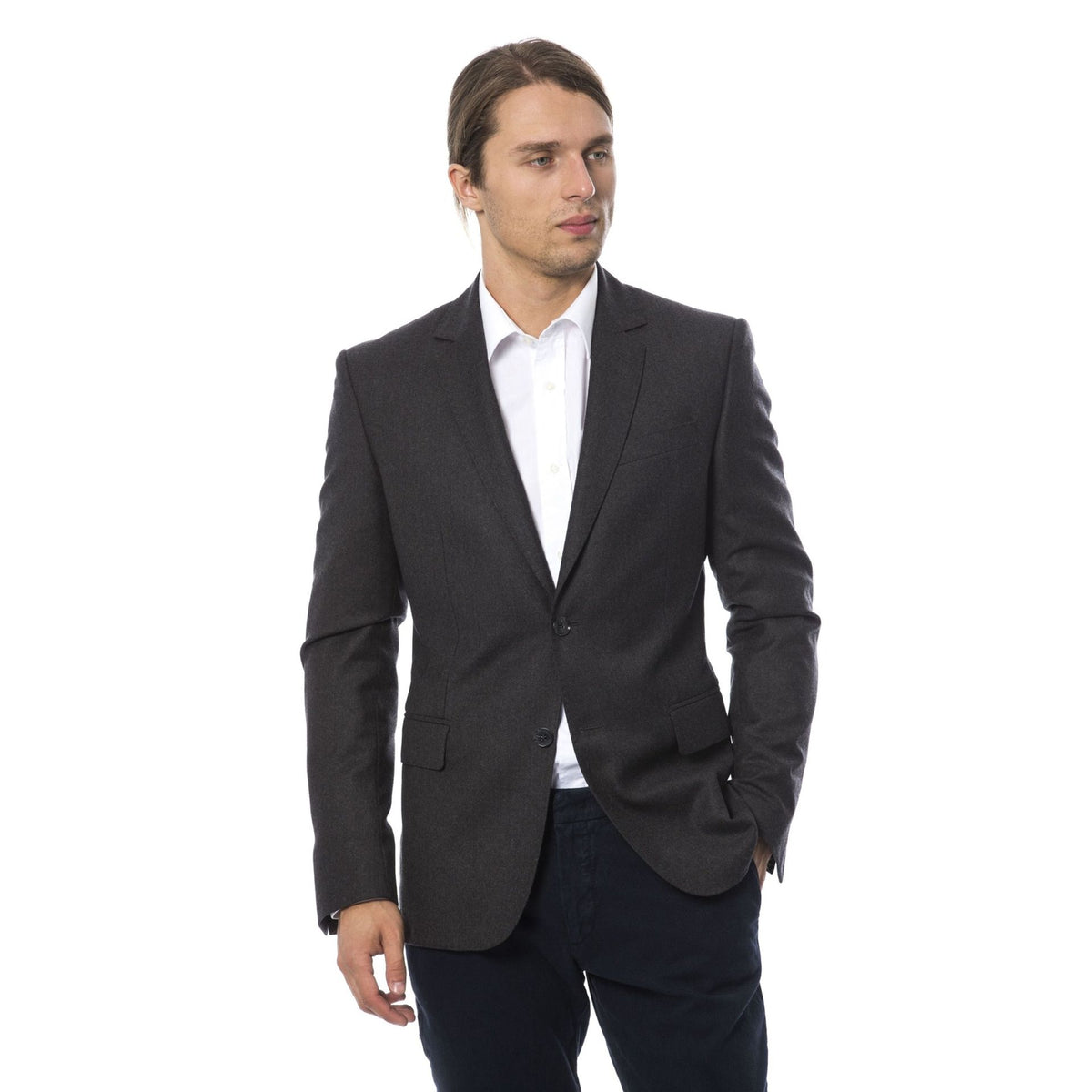 Light gray Verri GBS00202T0017_V82GRIGIOCHIARO by Jag Couture London-New York, showcasing the fabric and texture details.