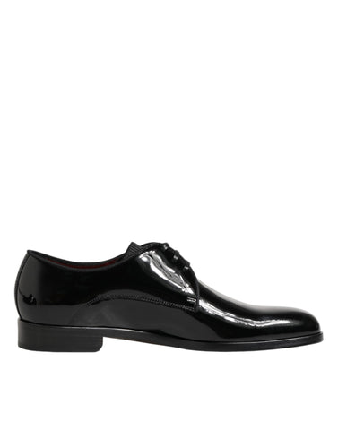 Black Calfskin Leather Derby Dress Shoes