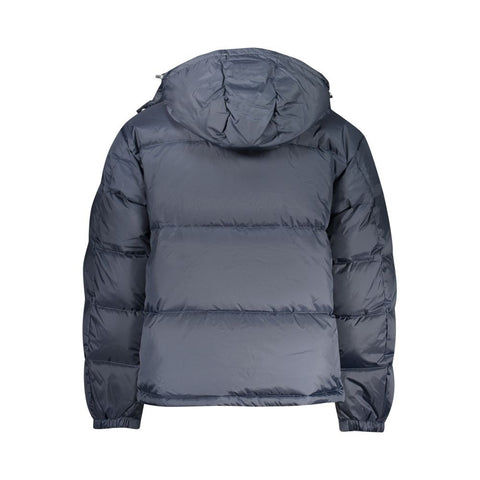 Blue Polyester Men's Jacket