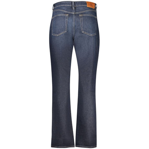 Blue Cotton Women's High-Rise Jeans