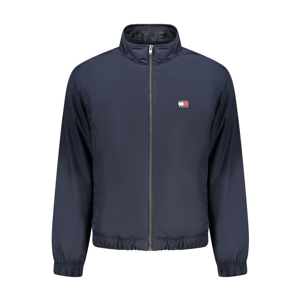 Blue Polyester Men's Jacket