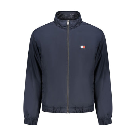 Blue Polyester Men's Jacket