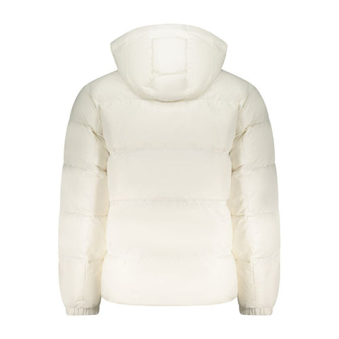 White Polyester Men's Jacket