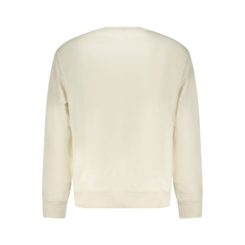 White Cotton Mens Sweatshirt