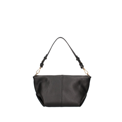 Roberta Rossi RR220716523FBG-D28 black handbag by Jag Couture London - New York with leather strap and silver hardware