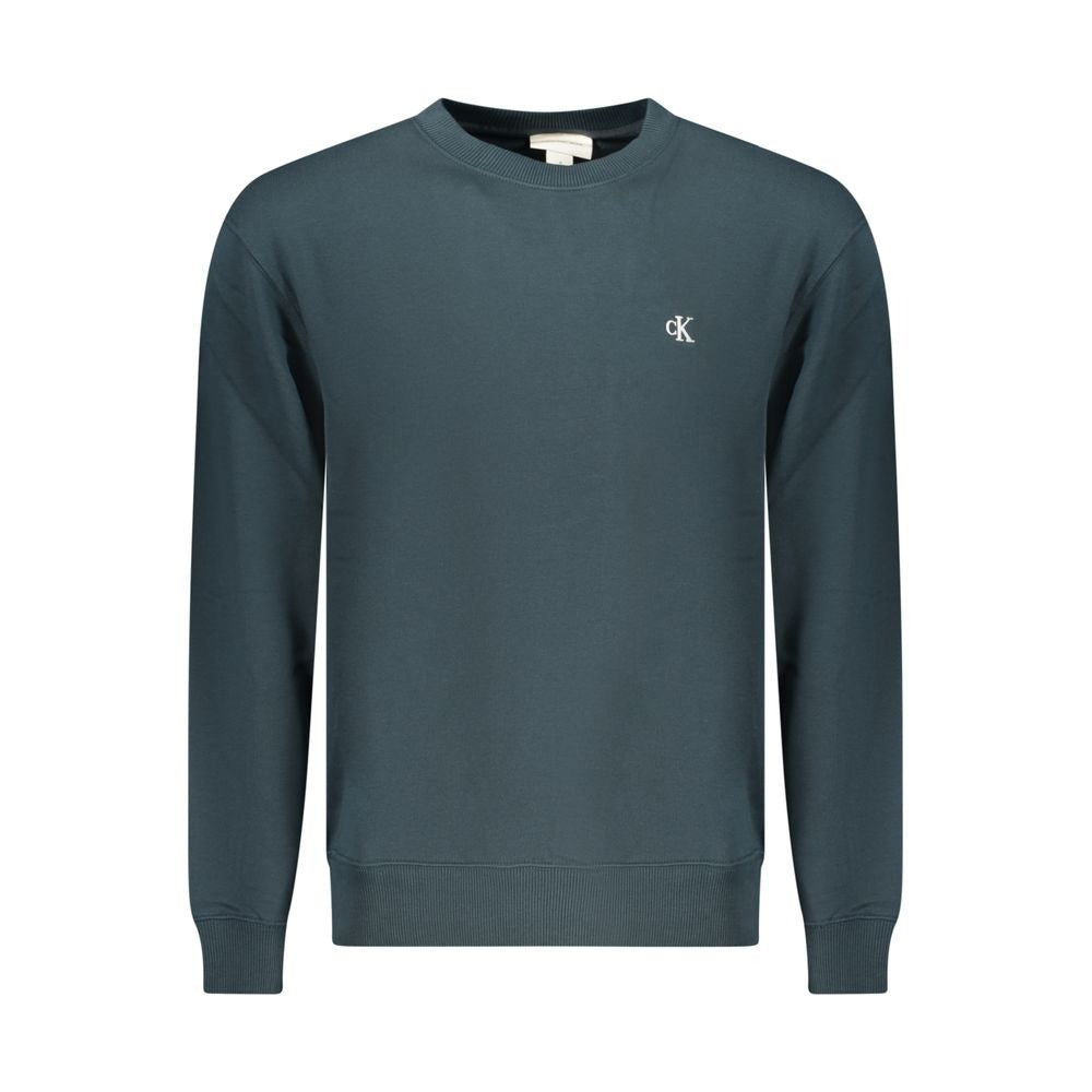 Blue Cotton Men Sweatshirt