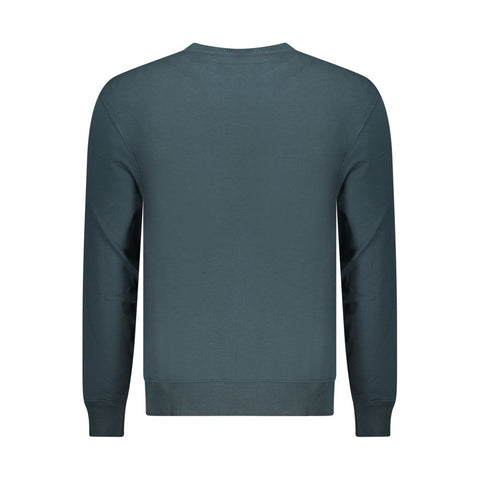 Blue Cotton Men Sweatshirt