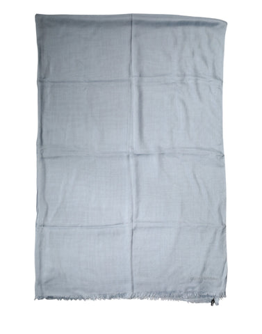 Light Blue Cashmere Knitted Shawl