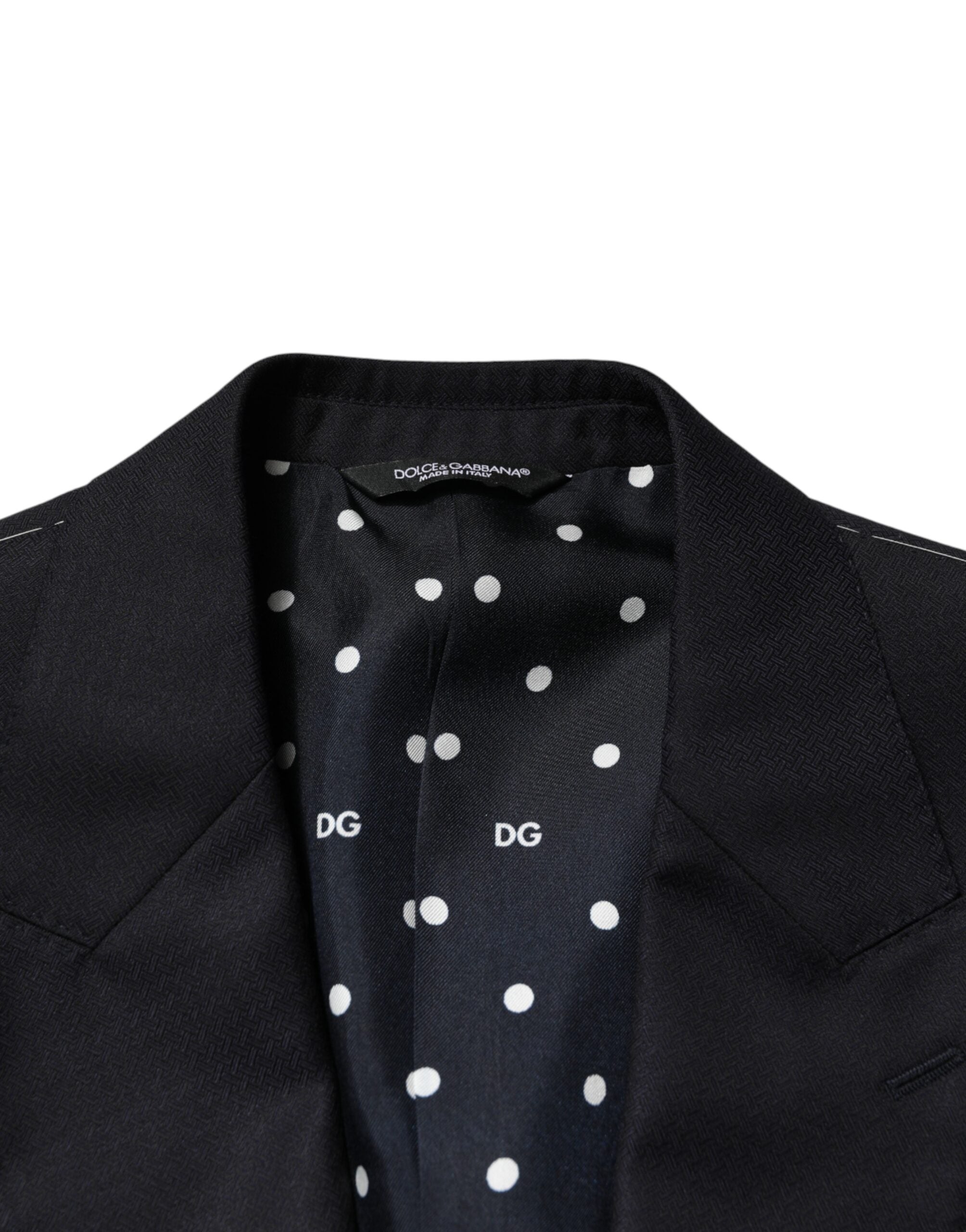Dark Blue Wool Single Breasted Men 2 Piece Suit