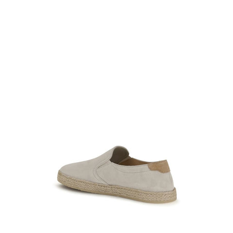 Gray Calf Leather Bos Taurus Low Top Sneakers