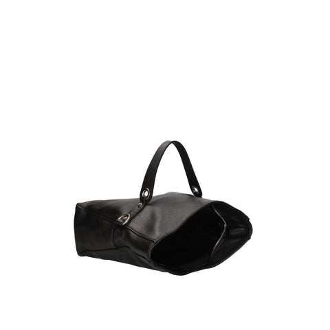 Black Viola Castellani VC220715923FBG-D28 handbag by Jag Couture London – New York, stylish leather purse with silver hardware.