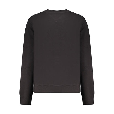 Black Cotton Women Sweatshirt