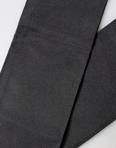 Black Silk Fringes Neck Wrap Foulard Scarf