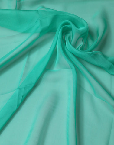 Green Stole Silk Neck Wrap Shawl Scarf