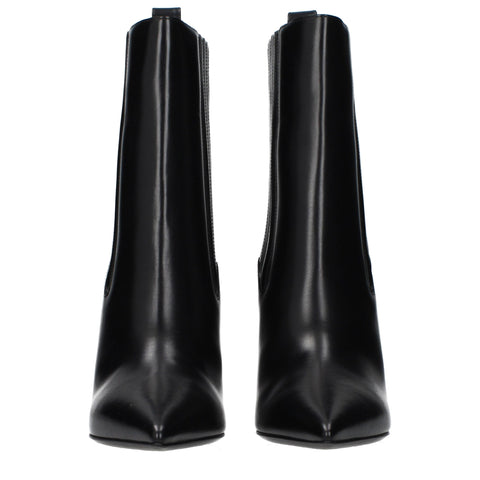 Black Leather Ankle Boots