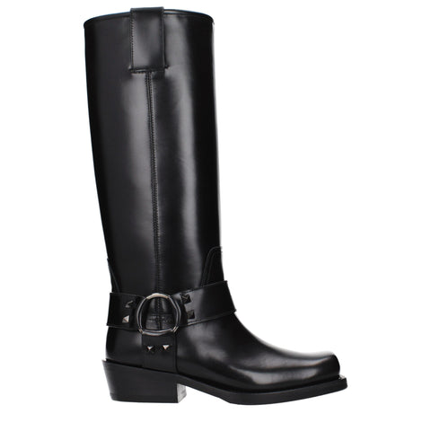 Black Leather Boots