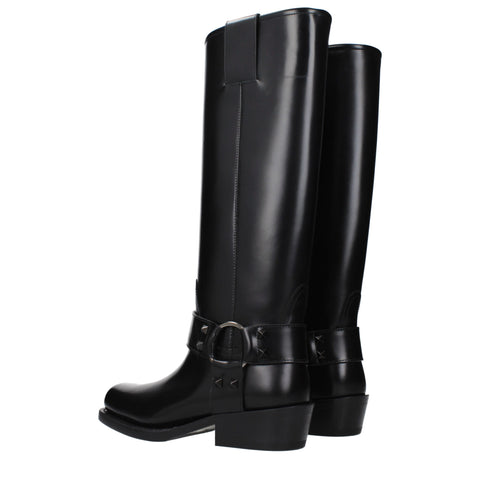 Black Leather Boots