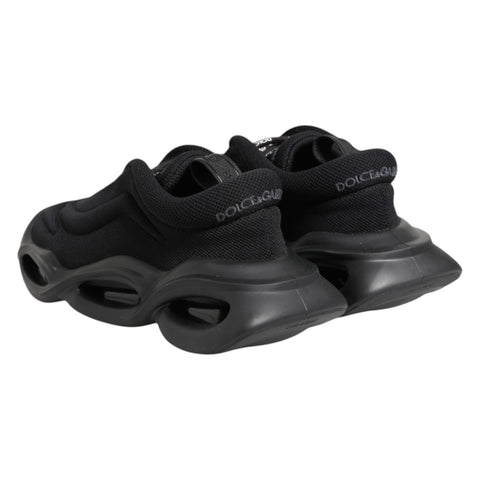 Black Slip On Low Top Wave Sneakers Shoes