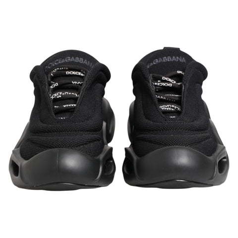 Black Slip On Low Top Wave Sneakers Shoes