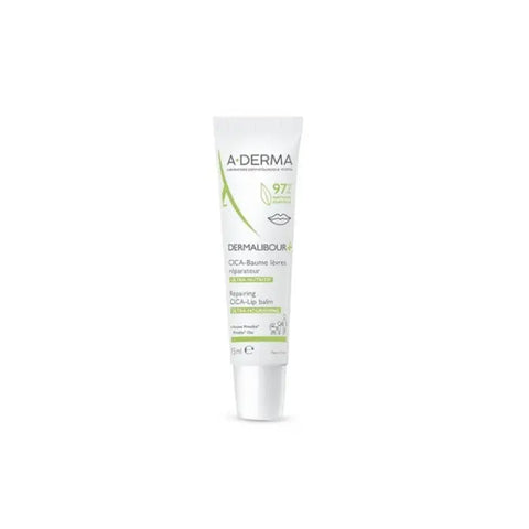 A tube of Derma Dermalibour Lip Balm 15ml by Jag Couture London New York showing the product and packaging on a white background.