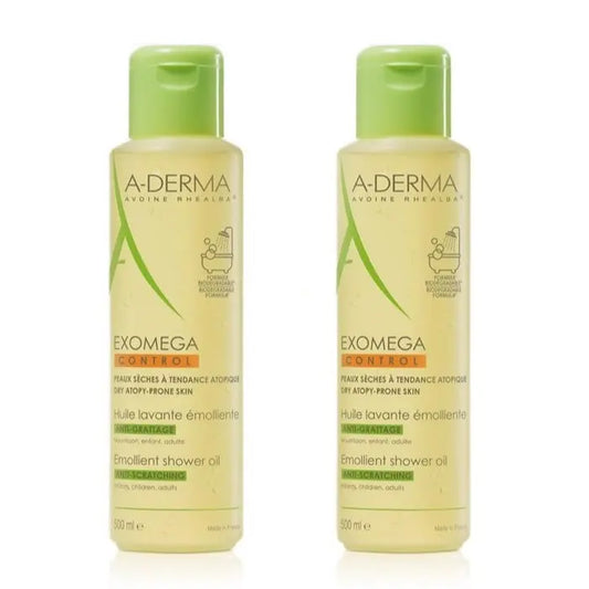 A-Derma Exomega Cleansing Oil Dry Skin 2x500ml Jag Couture London - New York