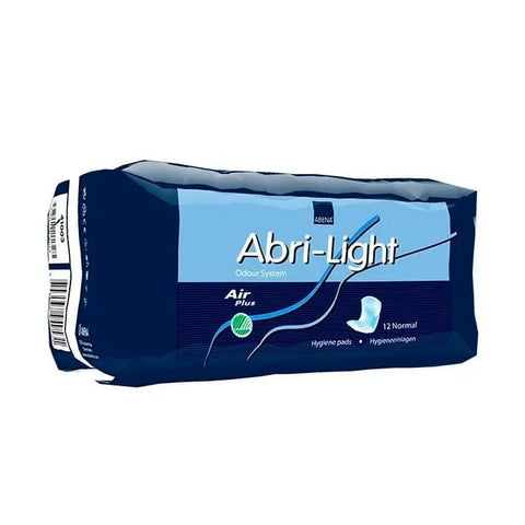 Abena Abri-Light Normal incontinence pads shown in a package with branding from Jag Couture London New York.