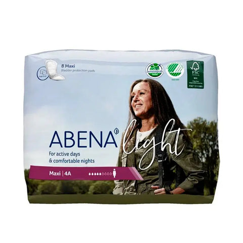 Absorbent Abena Light Maxi adult incontinence pad by Jag Couture London New York, shown in a close-up image.