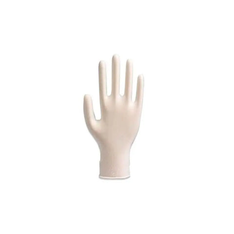 Mediana Achen vinyl gloves by Jag Couture London - New York, 100 disposable gloves shown in a box.