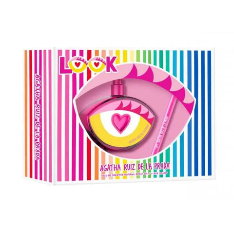 Agatha Ruiz De La Prada Est Agatha Look 80ml eyeliner in sleek black tube, featuring colorful floral design and brand logo.