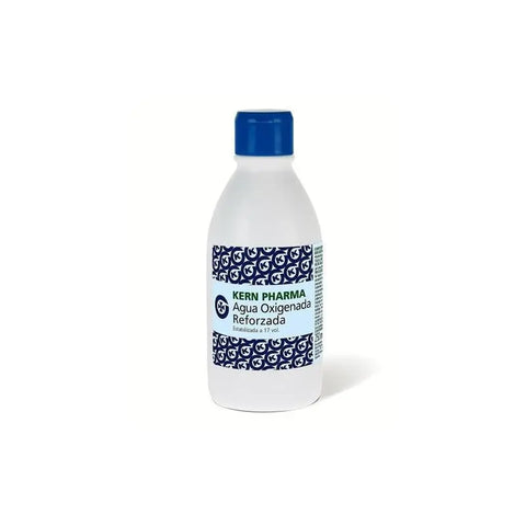 Bottle of Kern Pharma 4.9% hydrogen peroxide solution in 250ml container, branded by Jag Couture London New York.