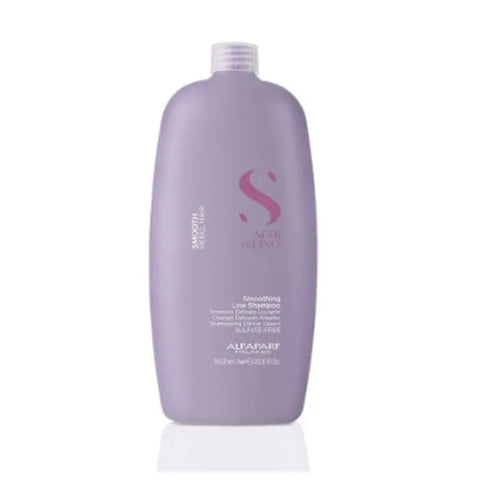 Alfaparf Milano Semi Di Lino Smooth Smoothing Low Shampoo 1000ml bottle with sleek packaging, designed for smooth hair care.