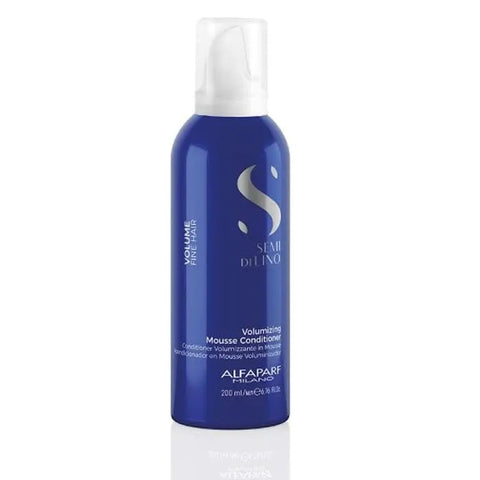 Alfaparf Milano Semi Di Lino Volume Volumizing Mousse Conditioner in 200ml bottle, with brand name Jag Couture London New York.