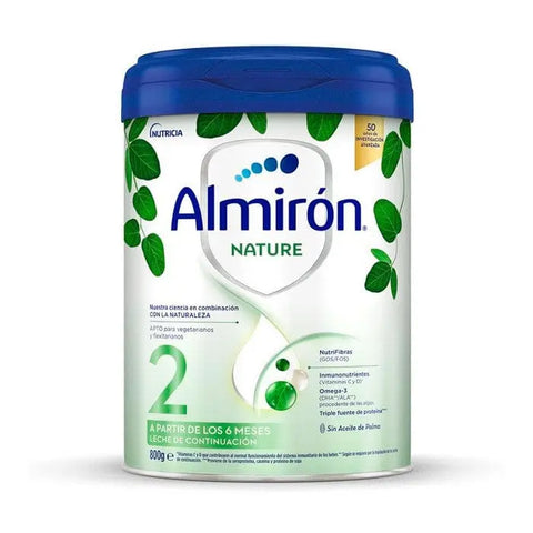 Almirón Nature 2 infant formula in an 800g container, branded by Jag Couture London New York, showing the product packaging.