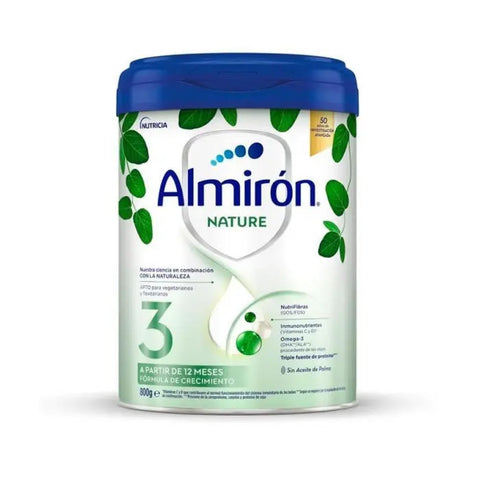 Almirón Nature 3 infant formula in an 800g can by Jag Couture London New York, showing the product packaging.